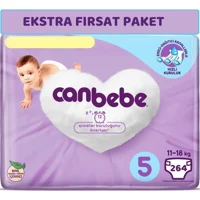 Canbebe Junior 5 Numara Bantlı Bebek Bezi 264 Adet