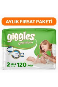 Giggles Premium Mini 2 Numara Cırtlı Bebek Bezi 120 Adet