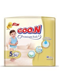 Goon Premium Soft 5 Numara Cırtlı Bebek Bezi 24 Adet