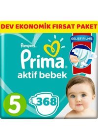 Prima Aktif Bebek 3 Numara Cırtlı Bebek Bezi 368 Adet