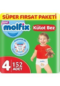 Molfix Anatomik Fit 4 Numara Külot Bebek Bezi 152 Adet