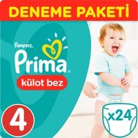 Prima Deneme Paketi 4 Numara Külot Bebek Bezi 24 Adet