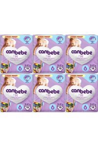 Canbebe 6 Numara Bantlı Bebek Bezi 6x18 Adet