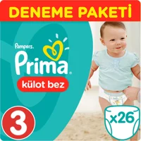 Prima Midi 3 Numara Külot Bebek Bezi 26 Adet