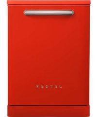 Vestel BM 5011 Retro 5 Programlı E Enerji Sınıfı 13 Kişilik Kırmızı Solo Bulaşık Makinesi