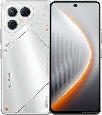 Tecno Pova 7 128 GB Hafıza 8 GB Ram 6.78 inç 108 MP Çift Hatlı AMOLED Ekran Android Akıllı Cep Telefonu Gümüş