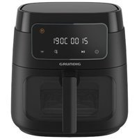 Büyük Kapasiteli Camlı Airfryer, Şık Siyah Tasarım, Pratik Kullanım - Ahşap