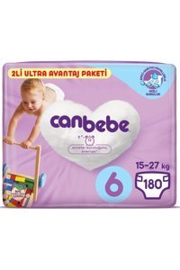 Canbebe XL 6 Numara Bantlı Bebek Bezi 2x90 Adet