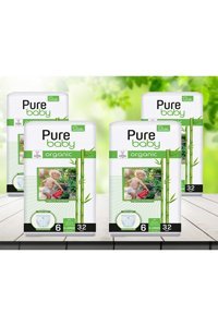 Pure Baby Organik 6 Numara Organik Külot Bebek Bezi 4x32 Adet