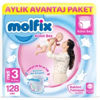 Molfix Midi 6 Numara Külot Bebek Bezi 128 Adet