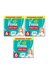 Prima Ekonomik Paket 6 Numara Külot Bebek Bezi 3x64 Adet