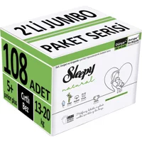 Sleepy Junior Plus 5 + Numara Organik Cırtlı Bebek Bezi 3x36 Adet