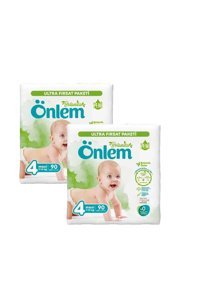 Önlem Botanika 4 Numara Organik Cırtlı Bebek Bezi 2x90 Adet