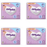 Canbebe 5 Numara Bantlı Bebek Bezi 4x46 Adet
