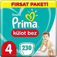 Prima Fırsat Paketi 4 Numara Külot Bebek Bezi 230 Adet