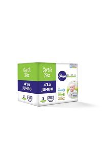 Sleepy Natural 3 Numara Organik Cırtlı Bebek Bezi 136 Adet