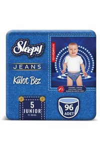 Sleepy Jeans 5 Numara Organik Külot Bebek Bezi 96 Adet