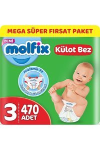 Molfix Anatomik Fit 3 Numara Külot Bebek Bezi 470 Adet