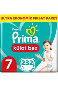 Prima Ultra Ekonomik Fırsat Paketi 7 Numara Külot Bebek Bezi 232 Adet