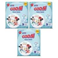 Goon Mutlu Bebek 3 Numara Cırtlı Bebek Bezi 3x100 Adet