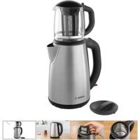 Inox Çay Makinesi, Şık ve Dayanıklı, Hızlı Demleme, Gri Renkli, Kullanışlı Tasarım - Altın - Gri