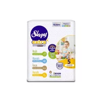 Sleepy Extra Günlük Aktivite 5 Numara Organik Cırtlı Bebek Bezi 4x20 Adet