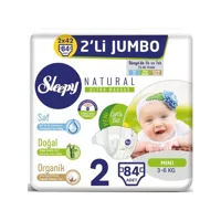 Sleepy Natural Ultra Hassas Mini 2 Numara Organik Cırtlı Bebek Bezi