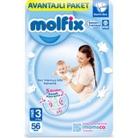 Molfix Midi 3 Numara Cırtlı Bebek Bezi 56 Adet
