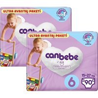 Canbebe XL Ultra Avantaj Paket 6 Numara Bantlı Bebek Bezi 2x90 Adet