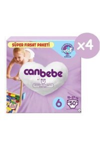 Canbebe 6 Numara Bantlı Bebek Bezi 4x20 Adet