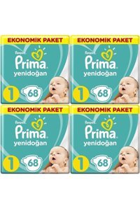 Prima Yenidoğan 1 Numara Göbek Oyuntulu Cırtlı Bebek Bezi 272 Adet