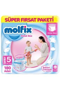 Molfix Süper Yumuşak 5 Numara Külot Bebek Bezi 3x60 Adet