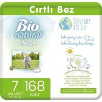 Sleepy Bio Natural 7 Numara Organik Cırtlı Bebek Bezi 168 Adet