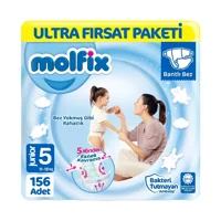 Molfix Junior 5 Numara Cırtlı Bebek Bezi 2x78 Adet