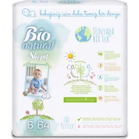 Sleepy Bio Natural 4 Numara Organik Cırtlı Bebek Bezi 64 Adet