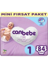 Canbebe Mini Fırsat Paketi Yenidoğan 1 Numara Bantlı Bebek Bezi 84 Adet