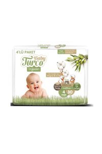 Baby Turco Doğadan 4 Numara Bantlı Bebek Bezi 4x120 Adet