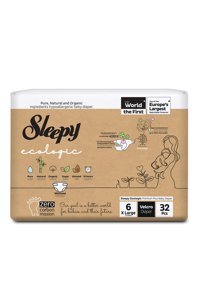 Sleepy Ecologic 6 Numara Organik Cırtlı Bebek Bezi 32 Adet
