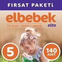 Elbebek Elite Junior 5 Numara Cırtlı Bebek Bezi 140 Adet