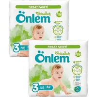 Önlem Botanika 4 Numara Organik Cırtlı Bebek Bezi 2x82 Adet