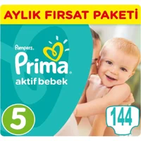 Prima Aktif Bebek 6 Numara Cırtlı Bebek Bezi 144 Adet