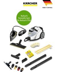 Buharlı Ütü ve Sc 5 Easyfix Iron Plug Buharlı Temizlik Makinesi - Beyaz