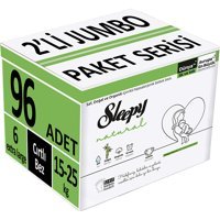 Sleepy Jumbo 6 Numara Organik Cırtlı Bebek Bezi 96 Adet