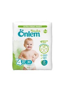 Önlem Botanika Maxi Plus 4 + Numara Organik Cırtlı Bebek Bezi 80 Adet