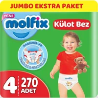 Molfix Maxi 4 Numara Göbek Oyuntulu Külot Bebek Bezi 270 Adet