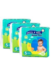 Jenny & Willy Kremli Junior 5 Numara Cırtlı Bebek Bezi 96 Adet