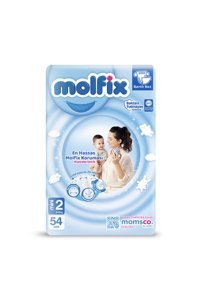 Molfix Hipoalerjenik 2 Numara Göbek Oyuntulu Cırtlı Bebek Bezi 54 Adet