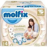 Molfix Pure & Soft 4 Numara Cırtlı Bebek Bezi 4x56 Adet