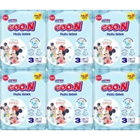 Goon Mutlu Bebek Midi 3 Numara Cırtlı Bebek Bezi 216 Adet