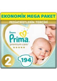 Prima Premium Care 2 Numara Cırtlı Bebek Bezi 194 Adet